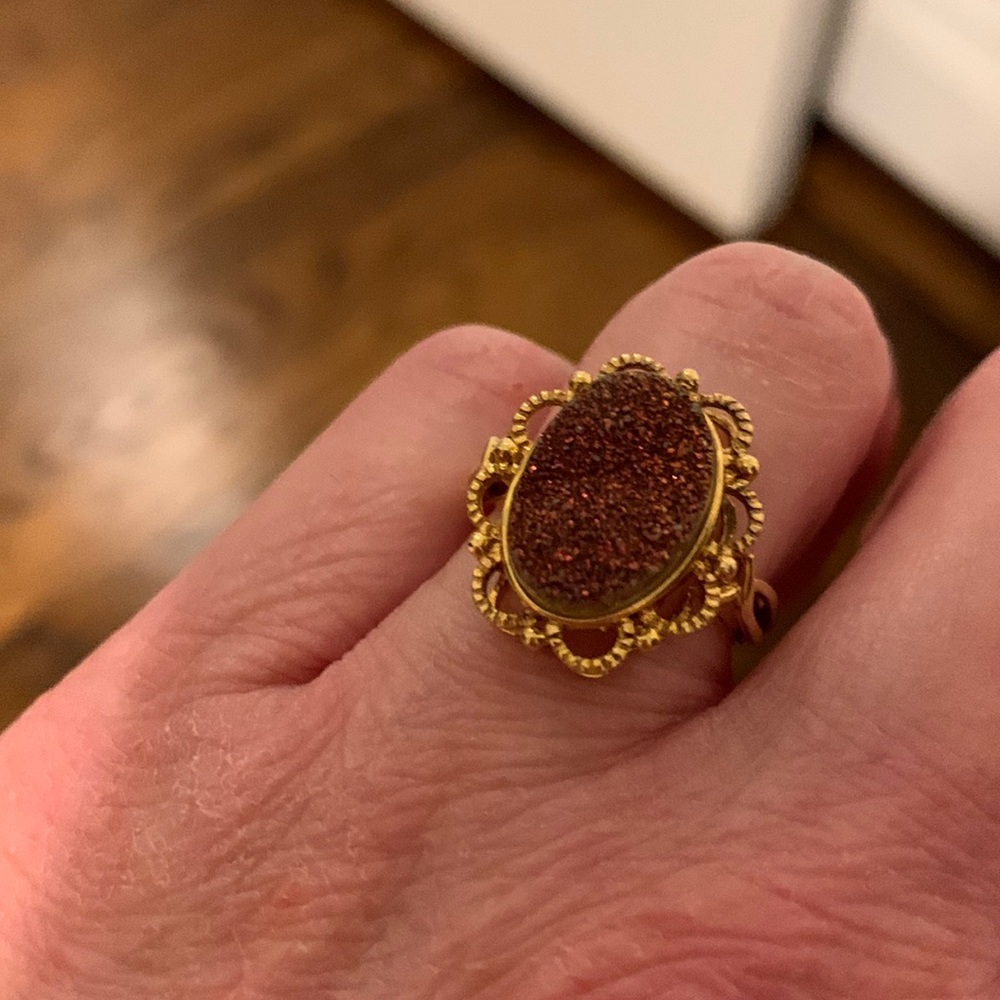 Druzy Quartz Ring (size 7)